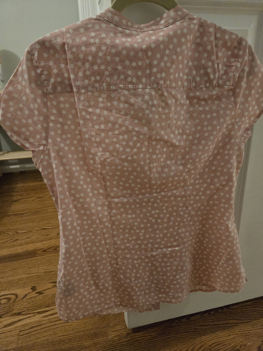 Boden Polka Dot Pink Women's Button-Front Top - Picture 2 of 4